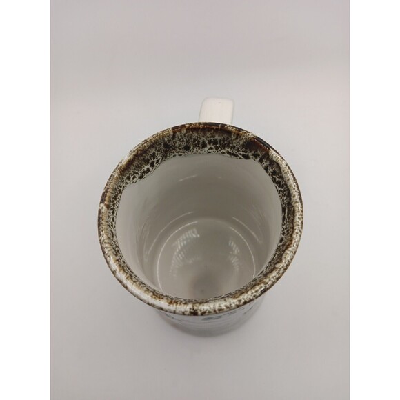 St. Maarten Coffee Mug Cup White Black Town Hall Steel Band Fish Japan Vintage - Picture 8 of 11